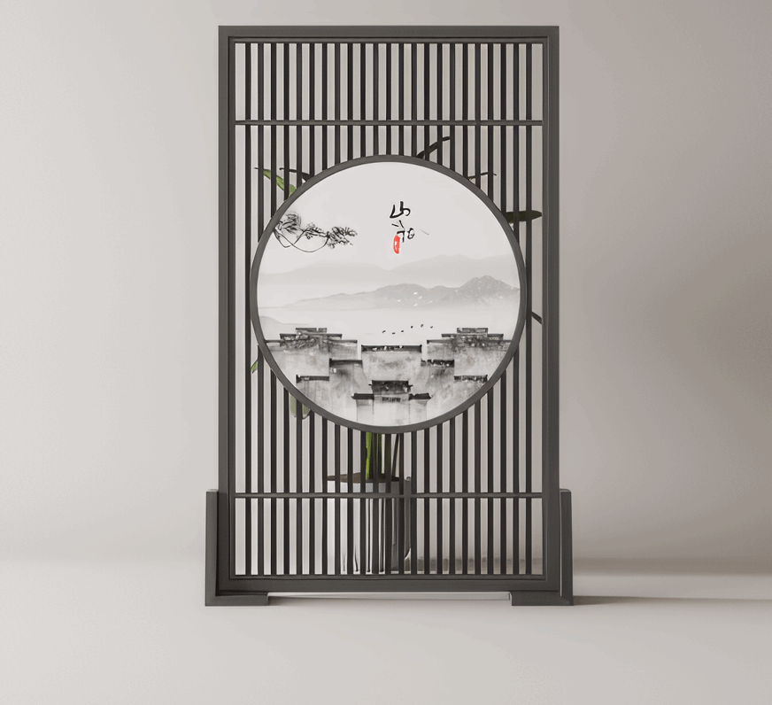 D5专用屏风隔断模型-1