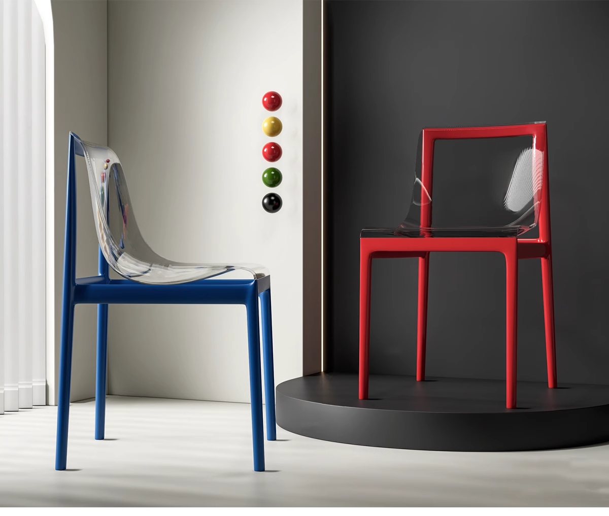 孟菲斯餐桌椅SU模型-1