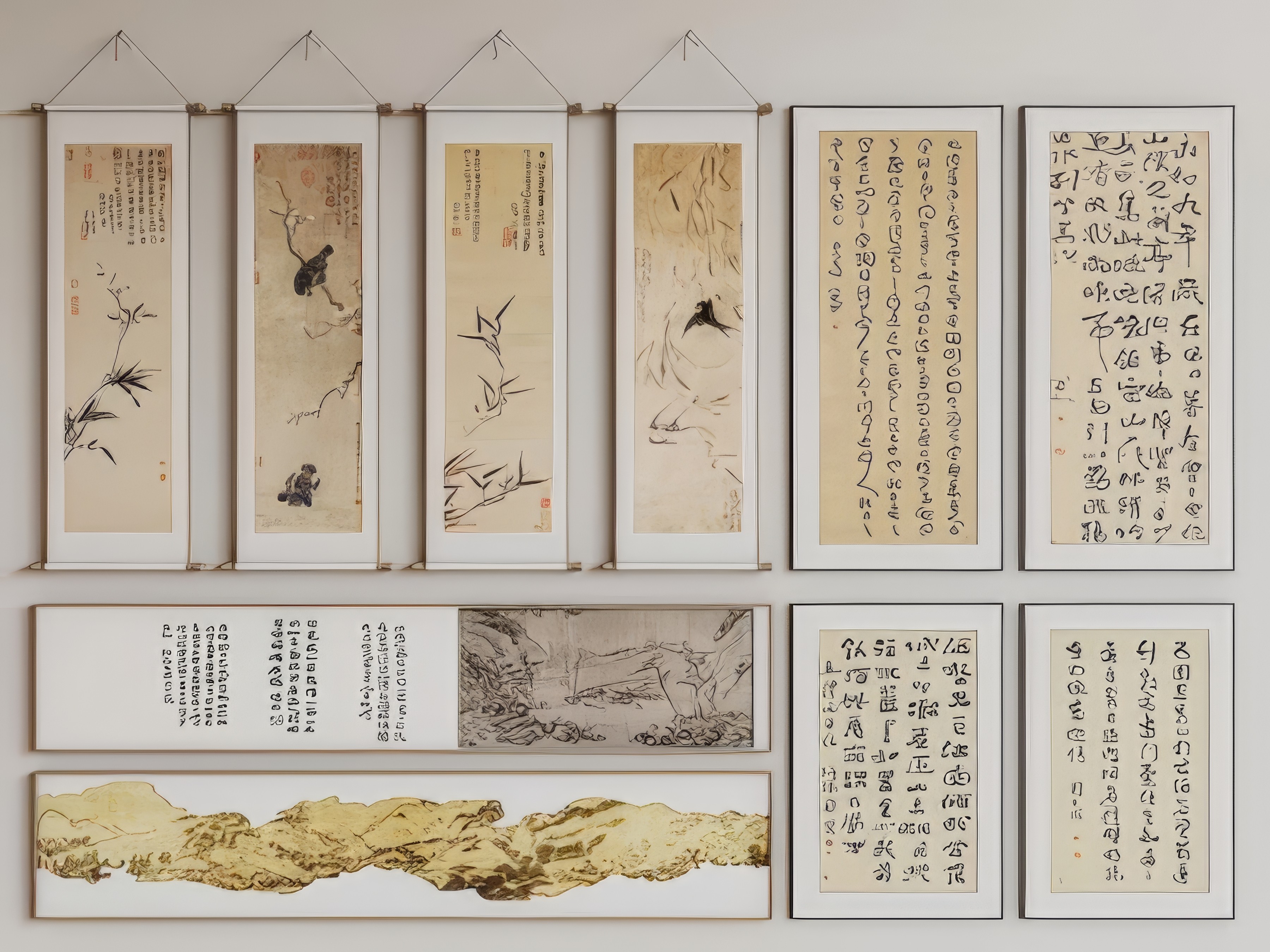 中式装饰画SU模型-1