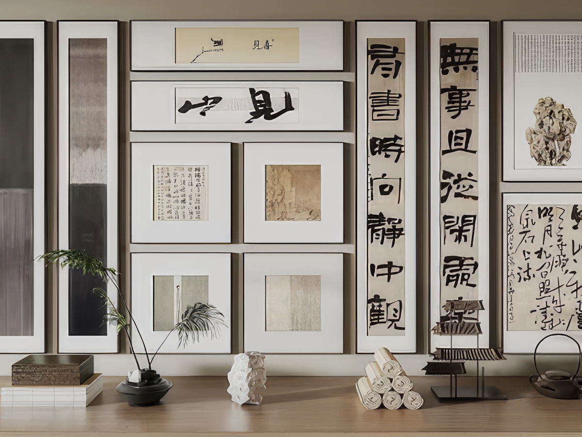 中式装饰画SU模型-1