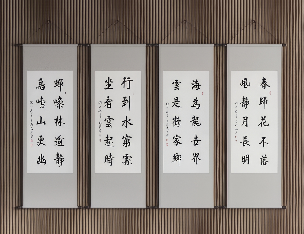 中式装饰画SU模型-1