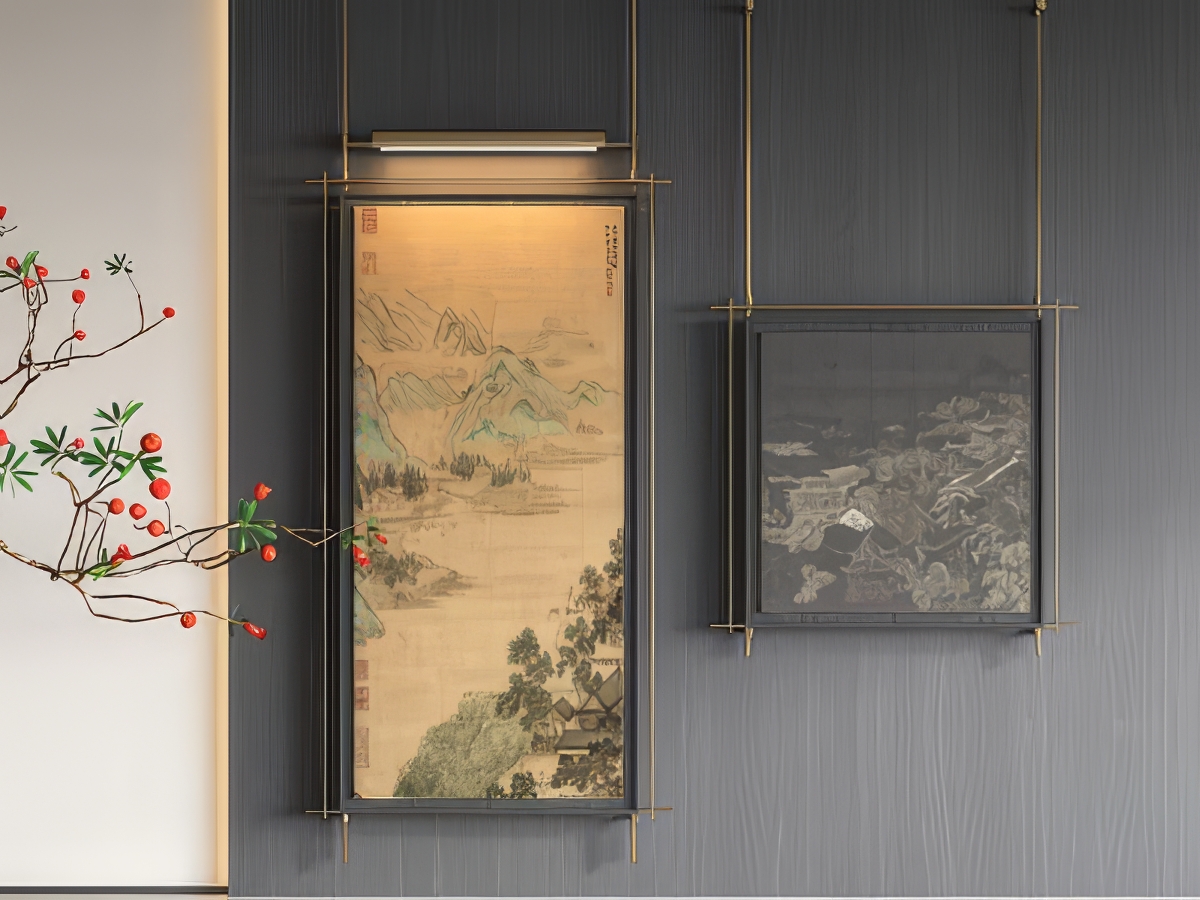 中式装饰画SU模型-1