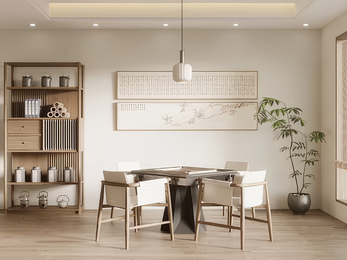 麻将房_棋牌室SU模型-1