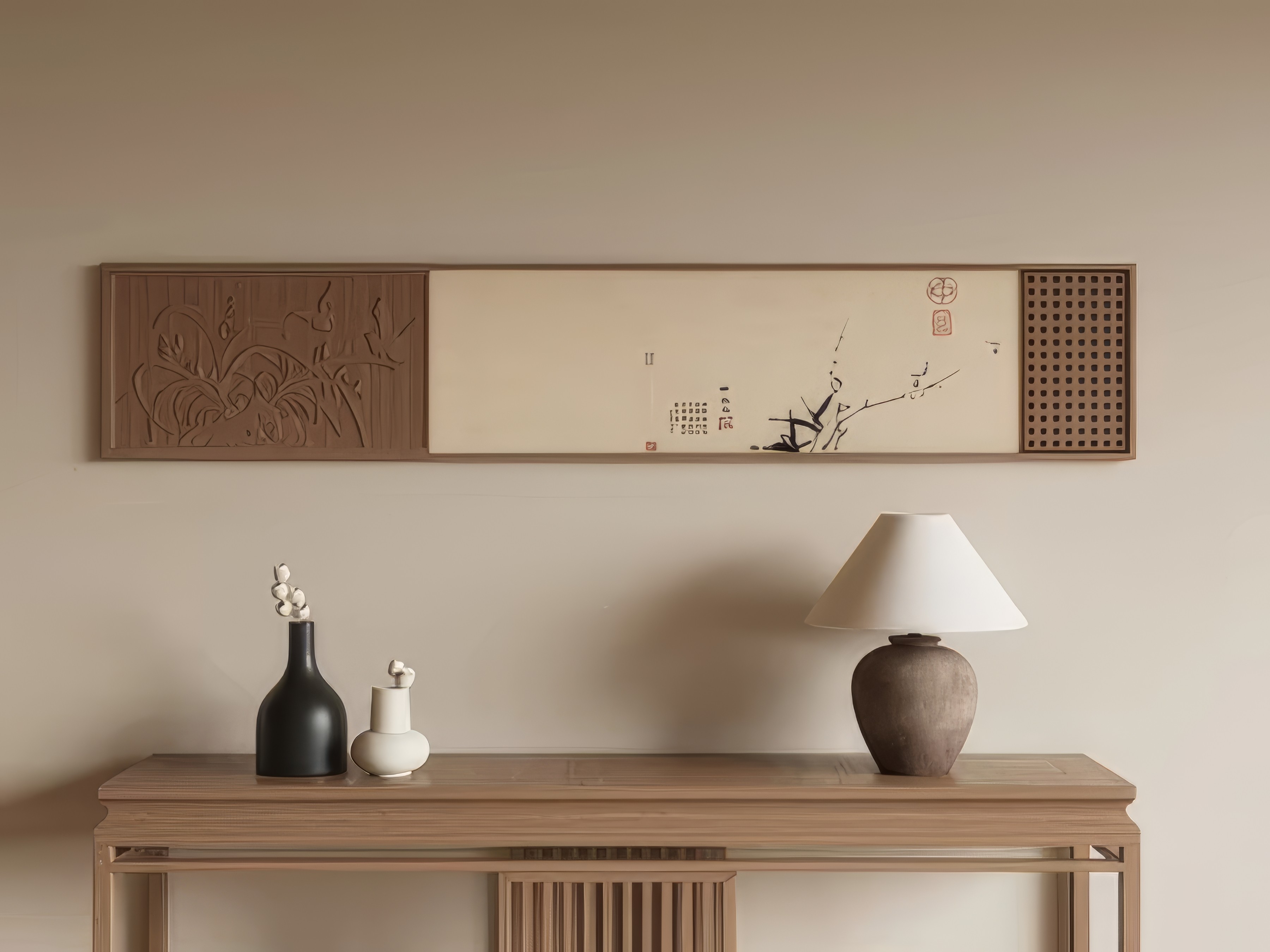 中式装饰画SU模型-1