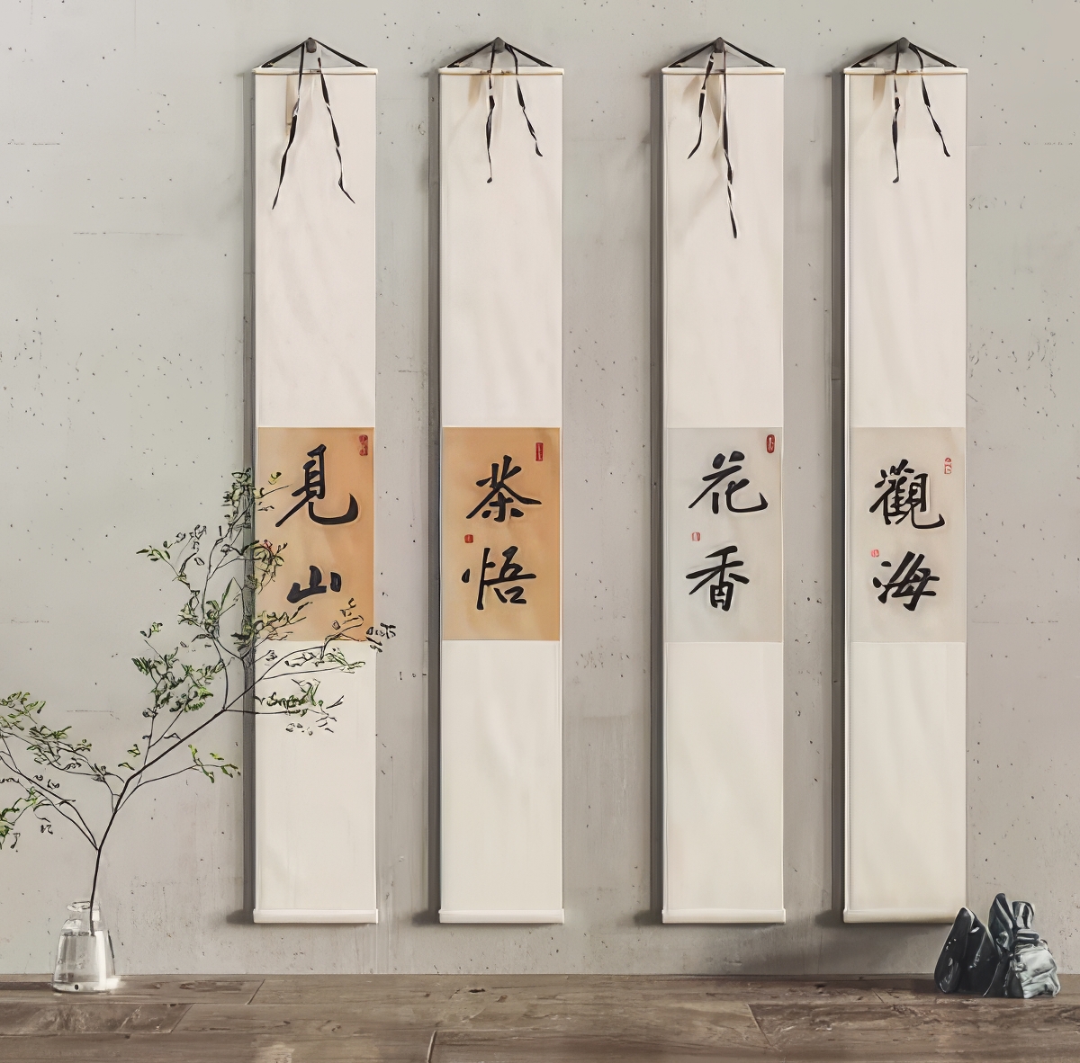 中式装饰画SU模型-1