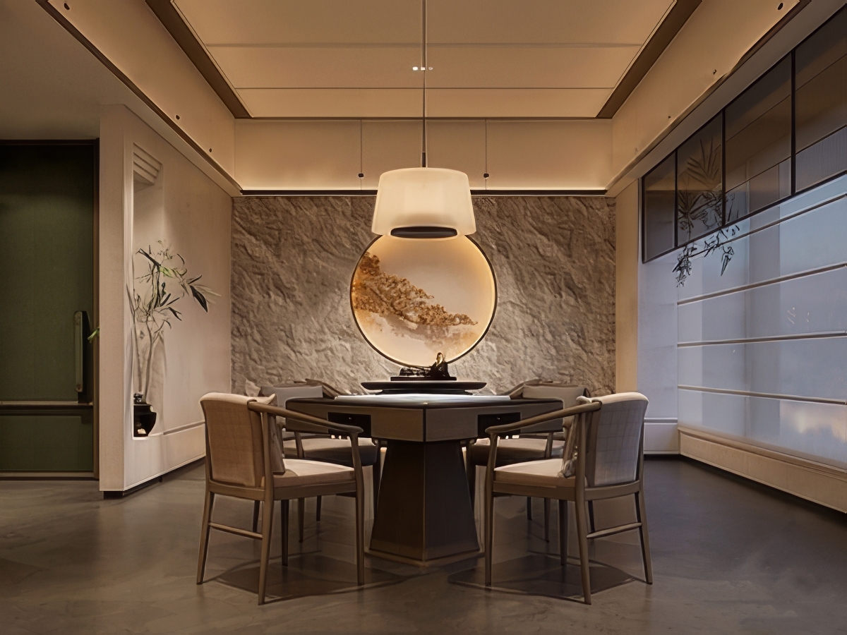 麻将房_棋牌室SU模型-1