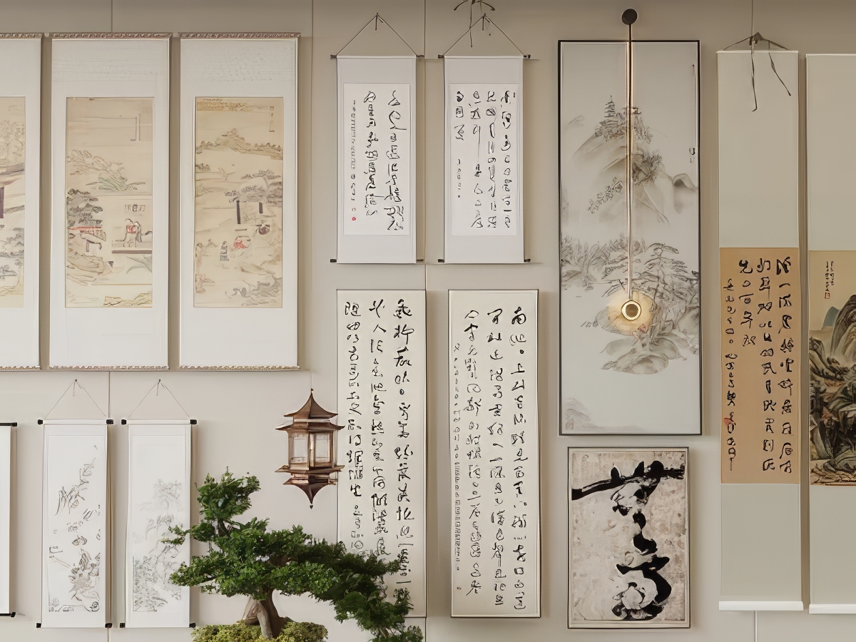 中式装饰画SU模型-1
