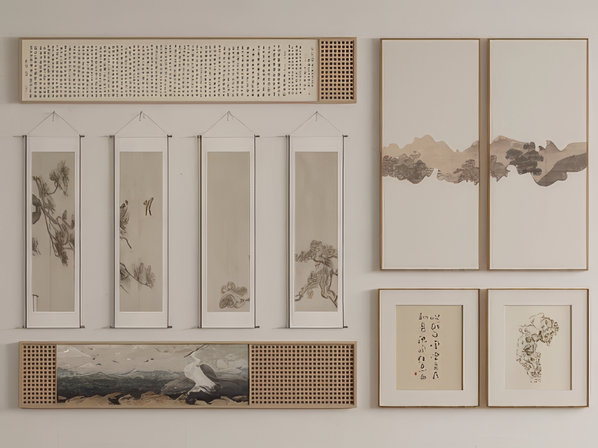 中式装饰画SU模型-1