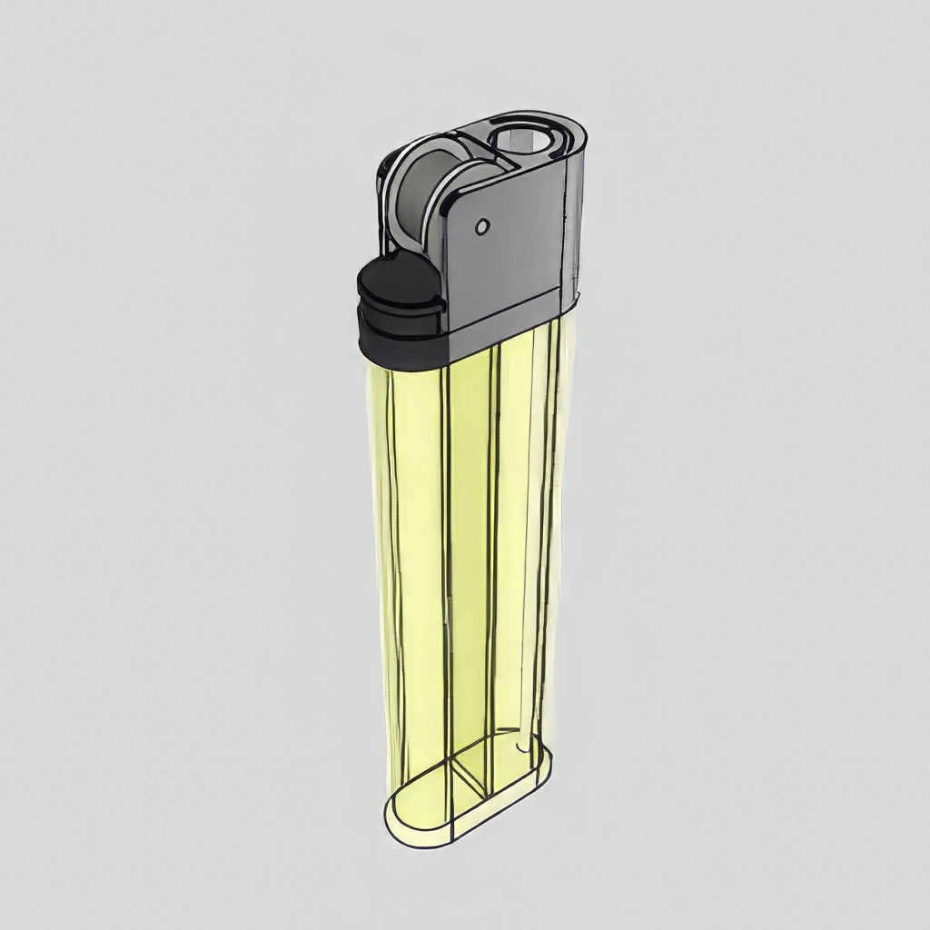 香烟_打火机_烟灰缸SU模型-1