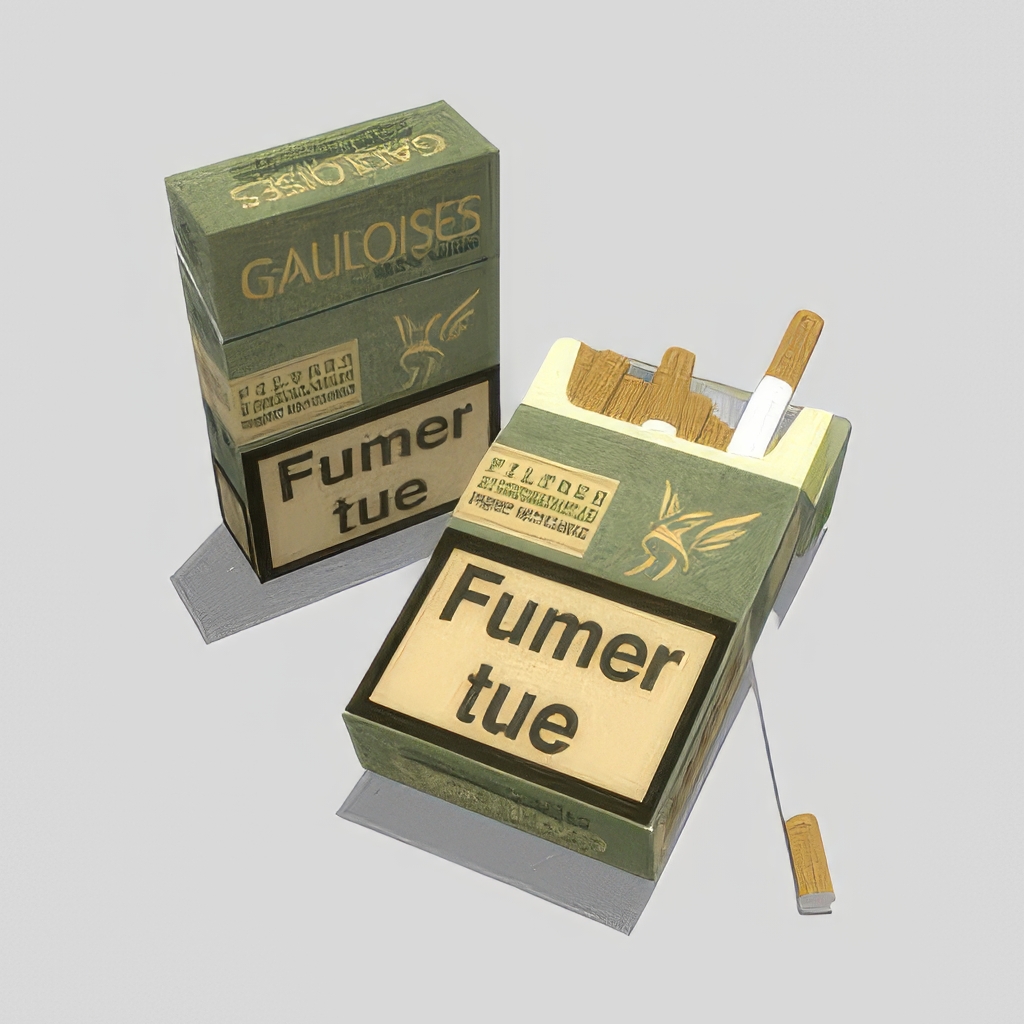 香烟_打火机_烟灰缸SU模型-1