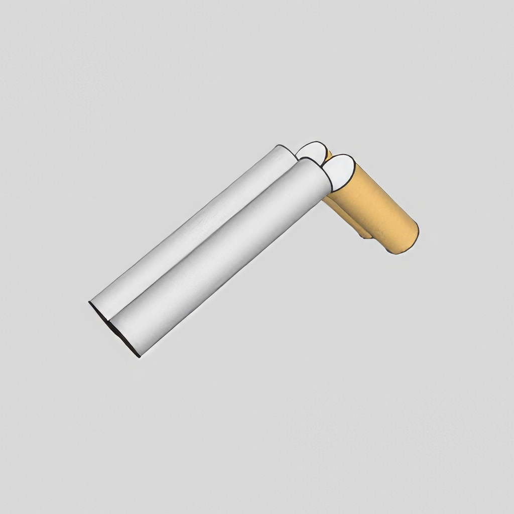 香烟_打火机_烟灰缸SU模型-1