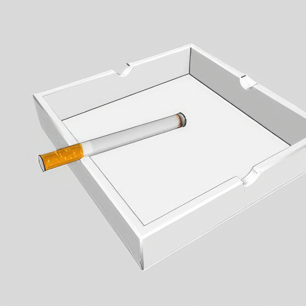 香烟_打火机_烟灰缸SU模型-1