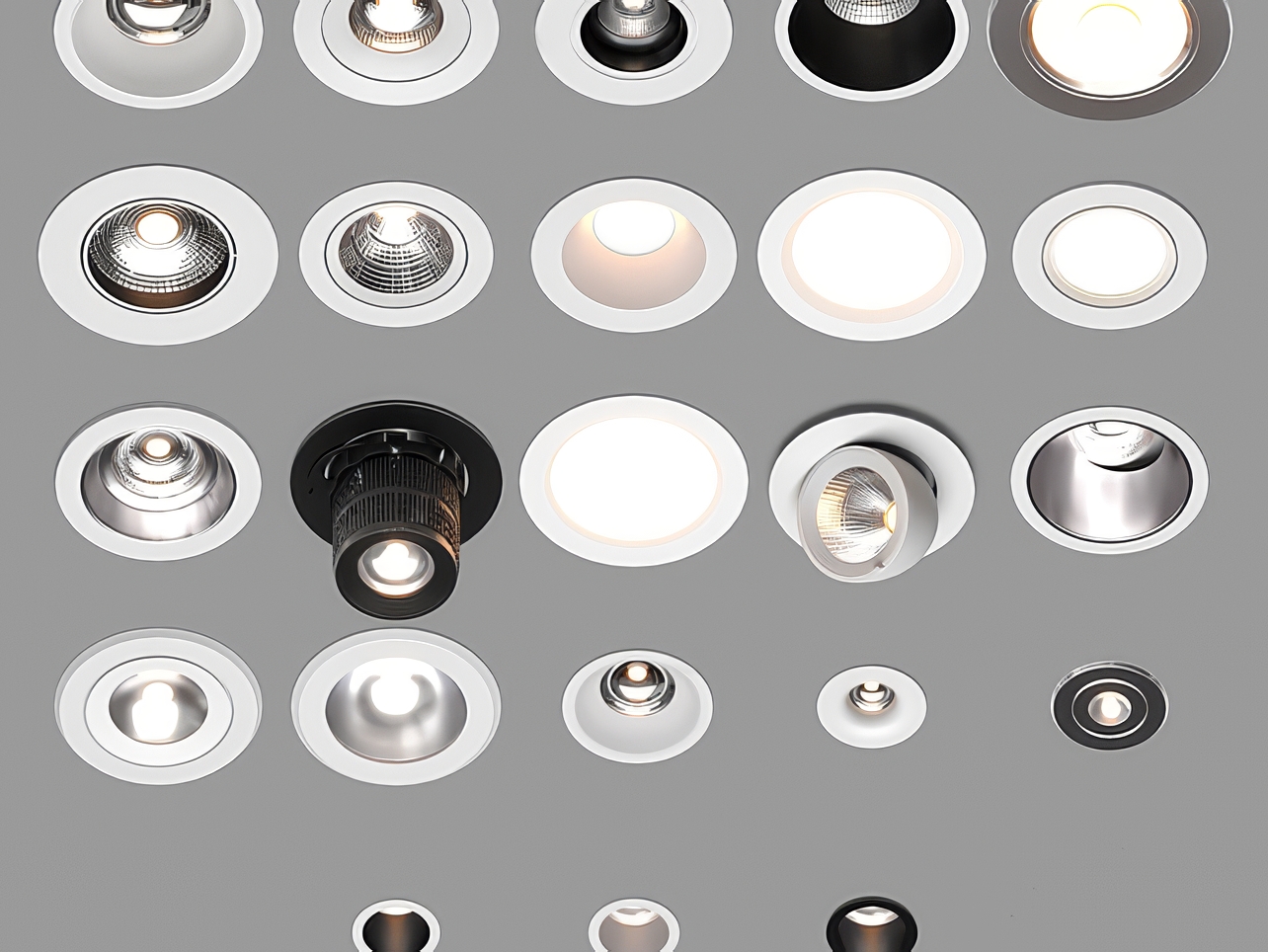 筒灯射灯SU模型-1