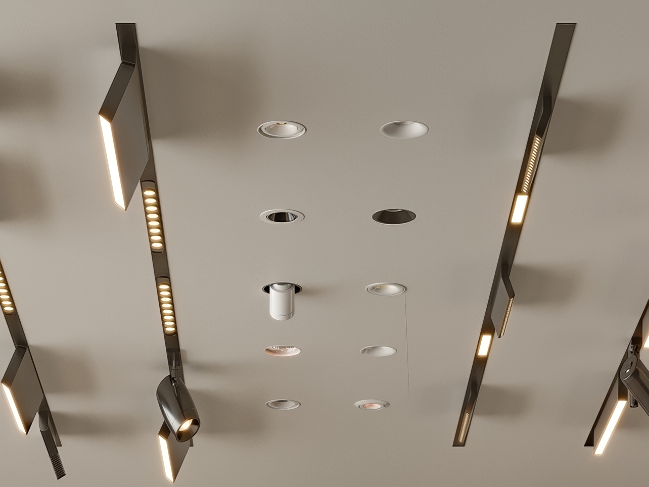 筒灯射灯SU模型-1