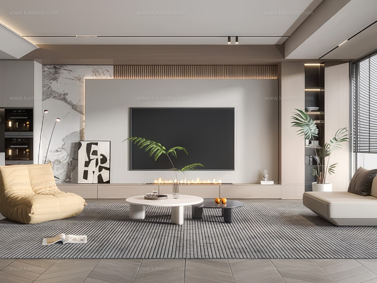 电视背景墙SU模型-1