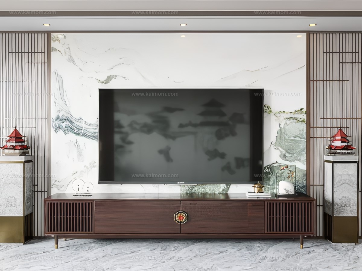 电视背景墙SU模型-1