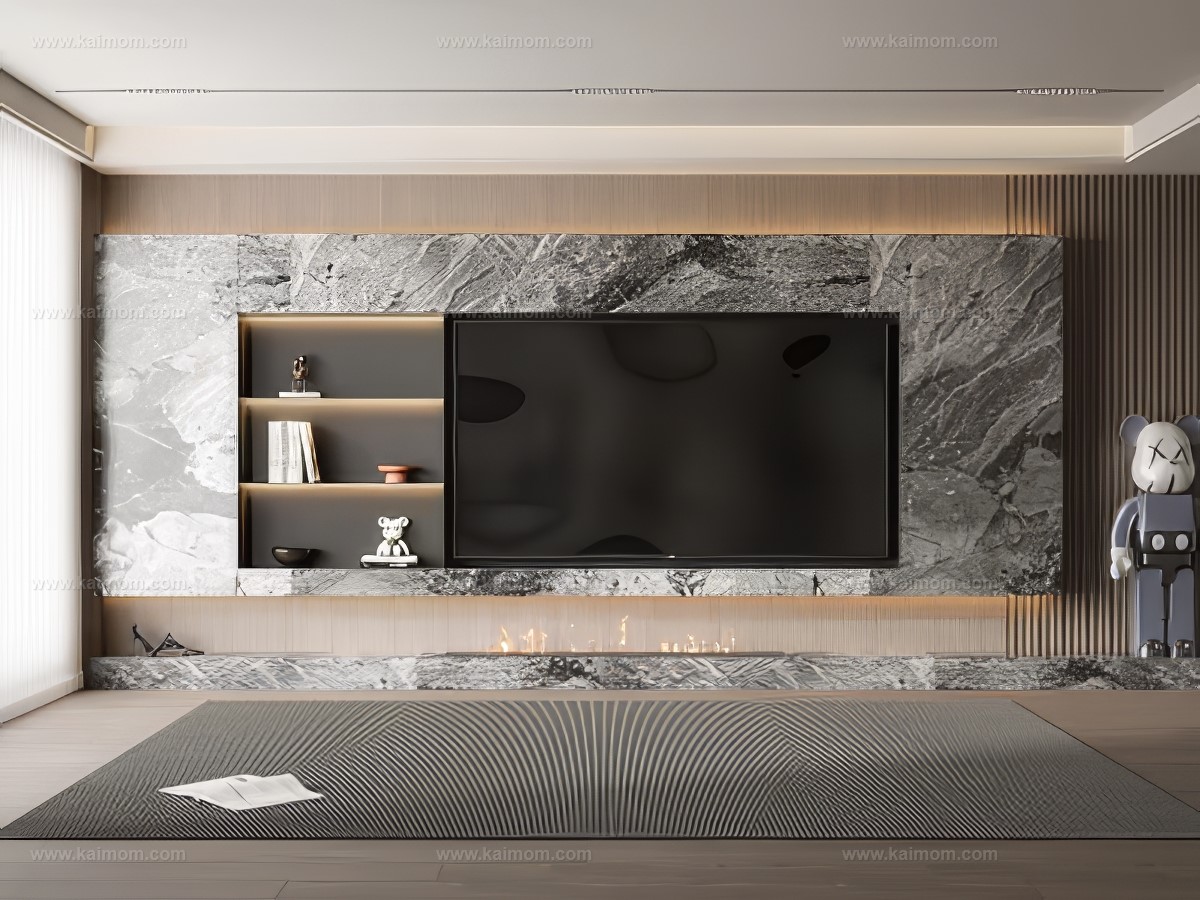 电视背景墙SU模型-1