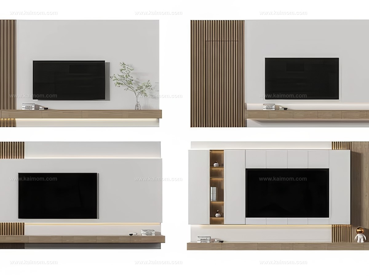 电视背景墙SU模型-1