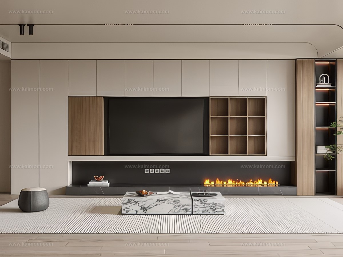 电视背景墙SU模型-1