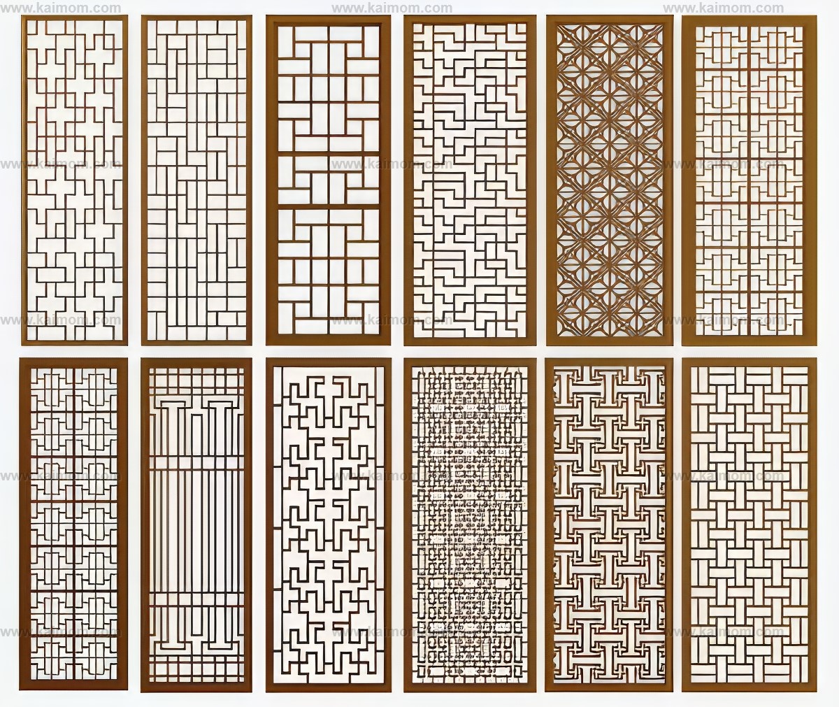 屏风隔断3D模型-1
