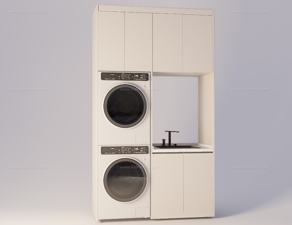 阳台洗衣机柜D5模型-1