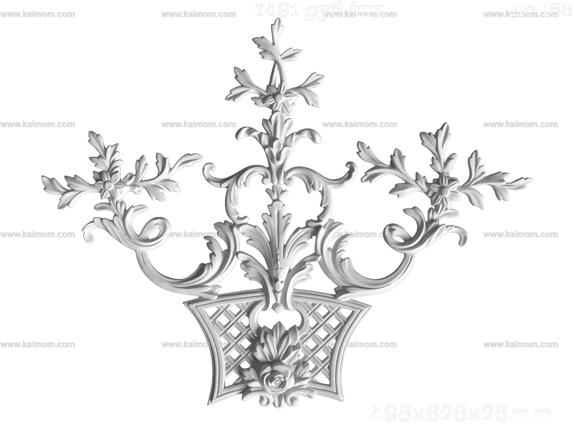 欧式墙面雕花3D模型-1