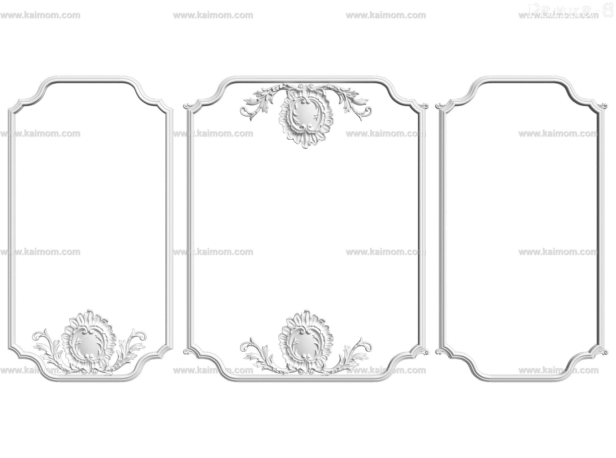 欧式墙面雕花3D模型-1