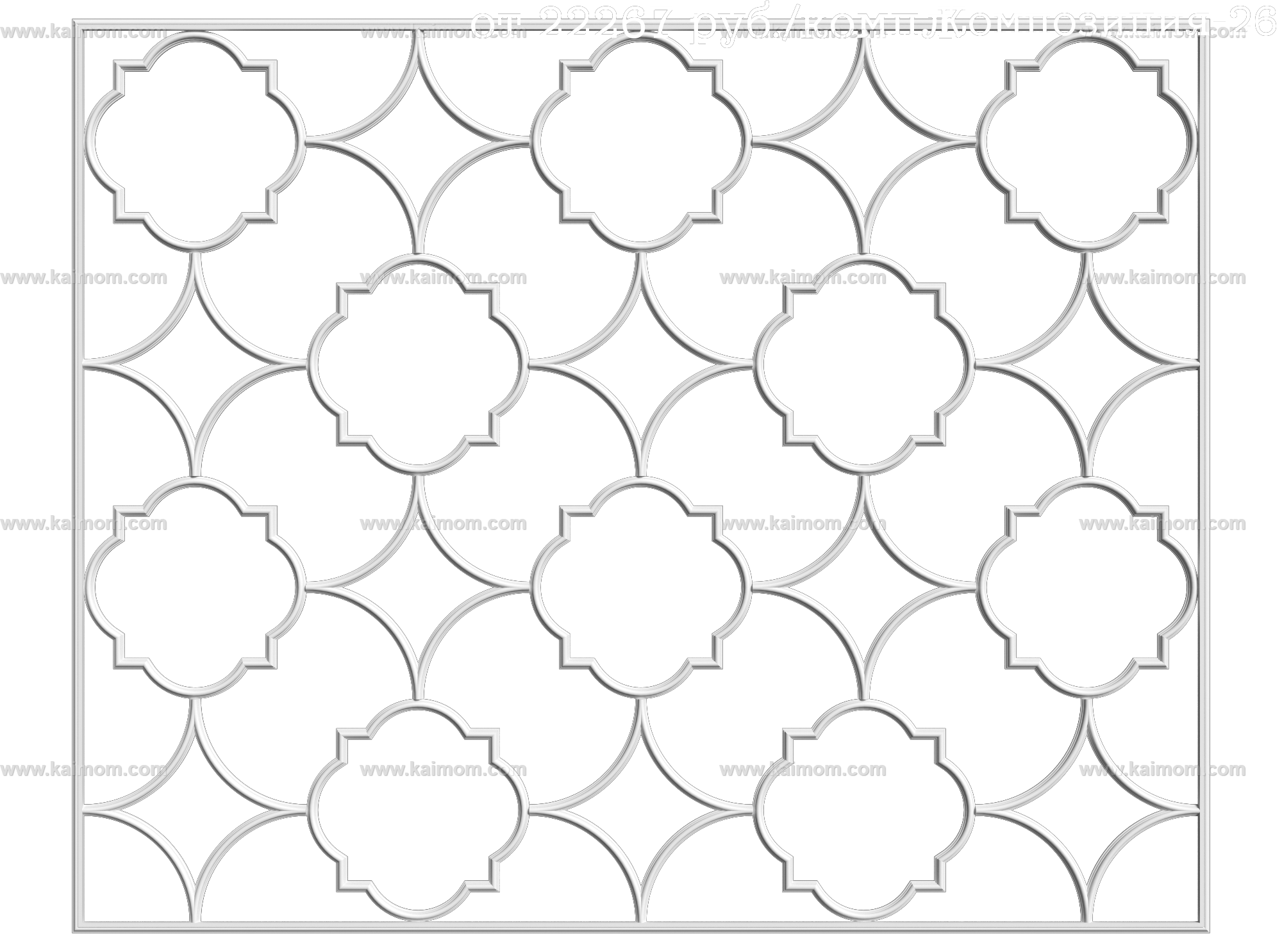 冲孔板铝扣板护墙板3D单体模型-1