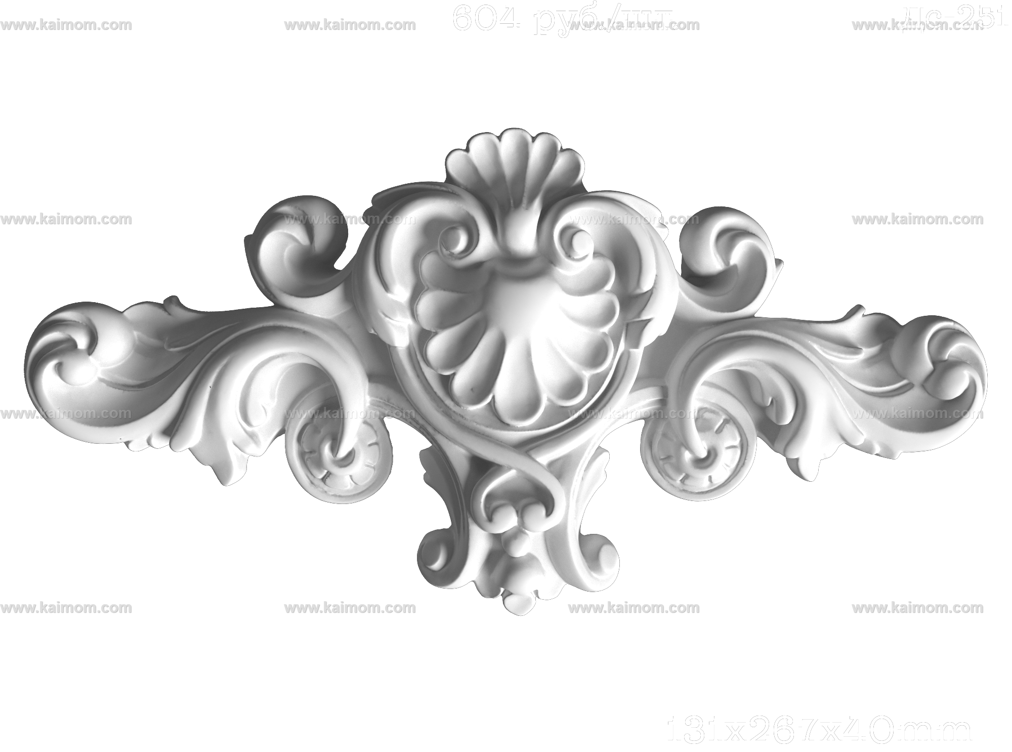 欧式墙面雕花3D模型-1