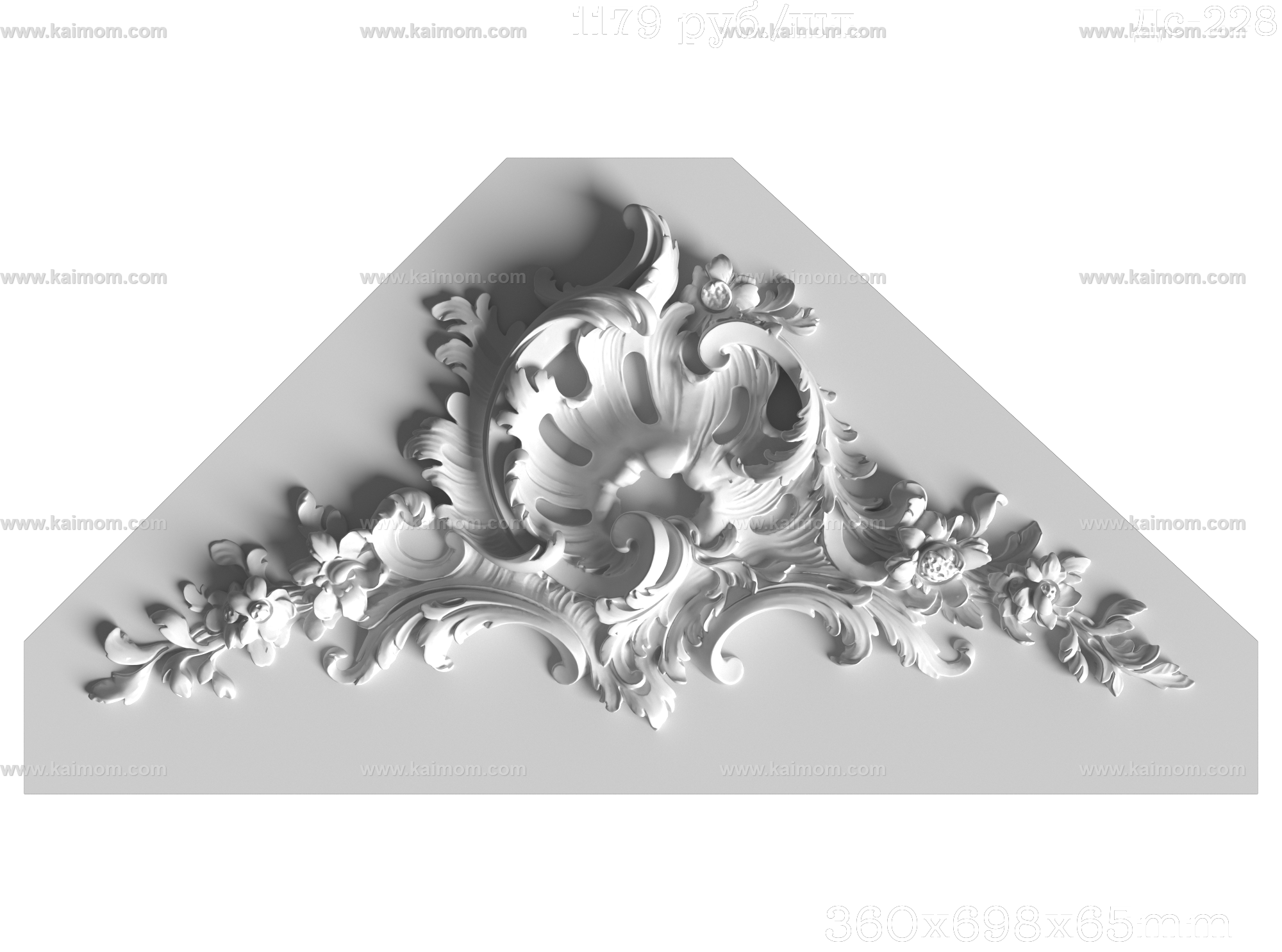 欧式墙面雕花3D模型-1