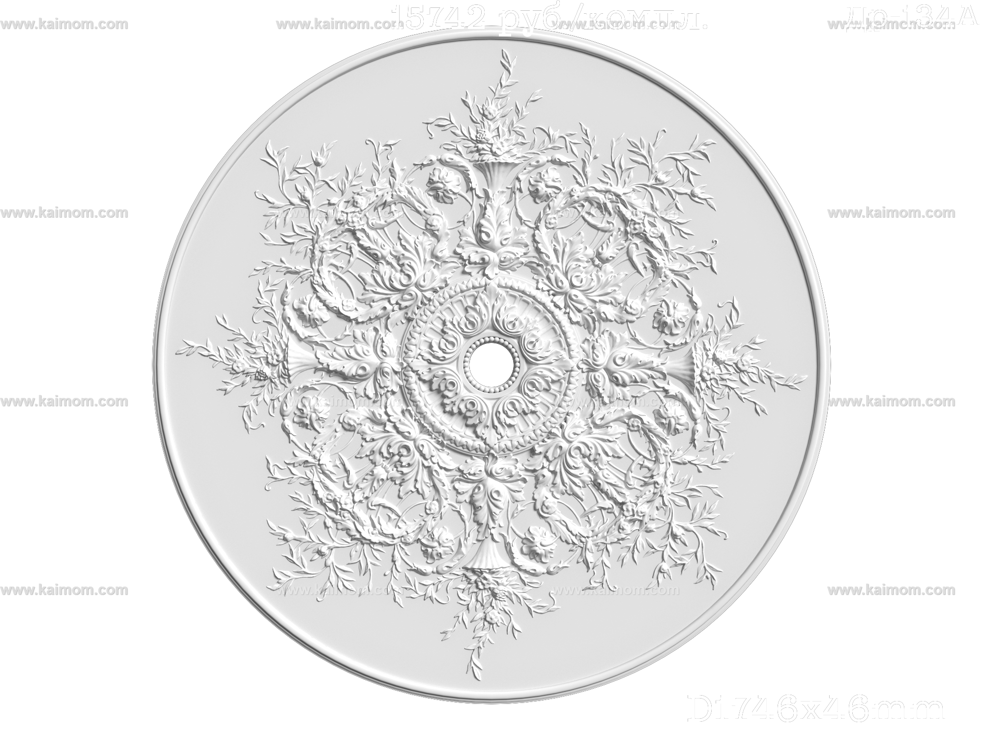 欧式古典雕花灯池3D模型-1