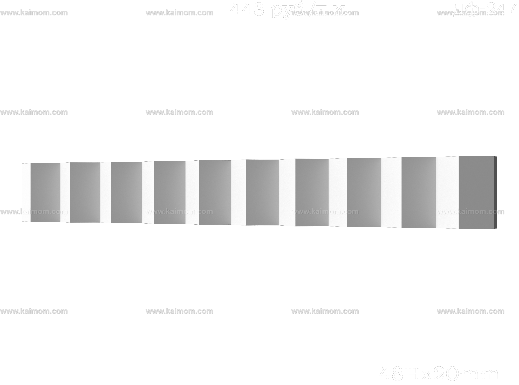格栅板长城板3D模型-1