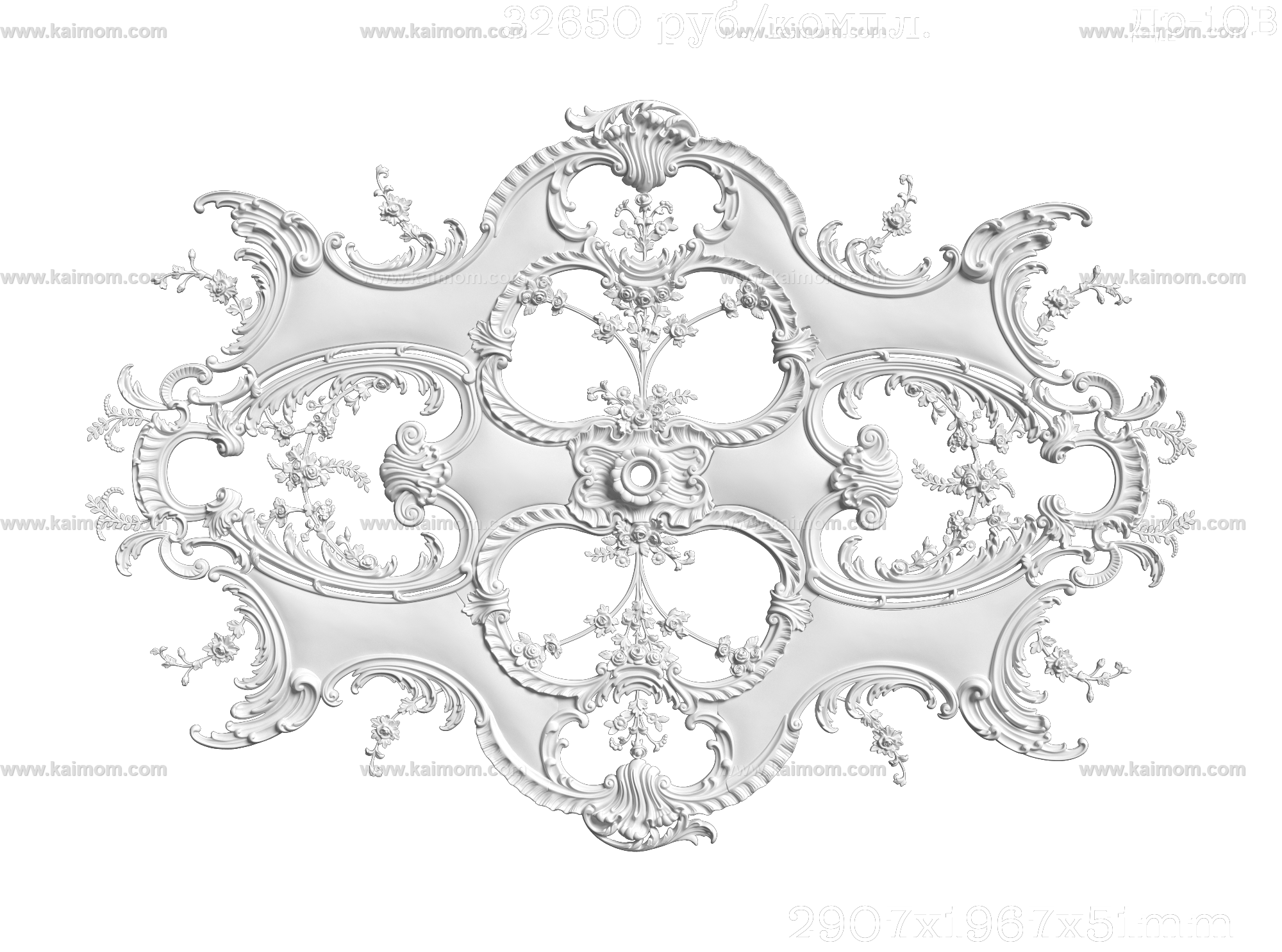 欧式古典雕花灯池3D模型-1