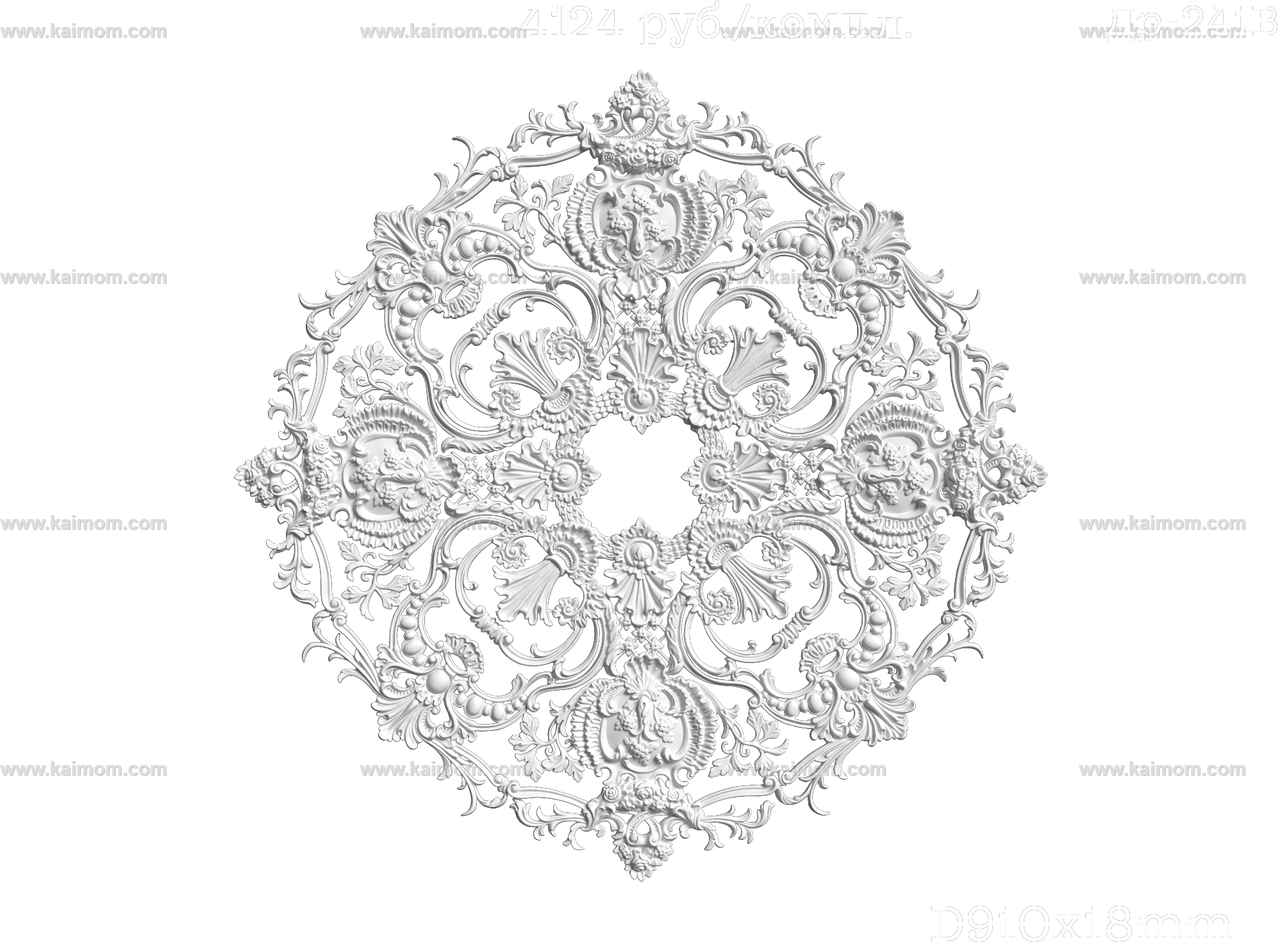 欧式古典雕花灯池3D模型-1