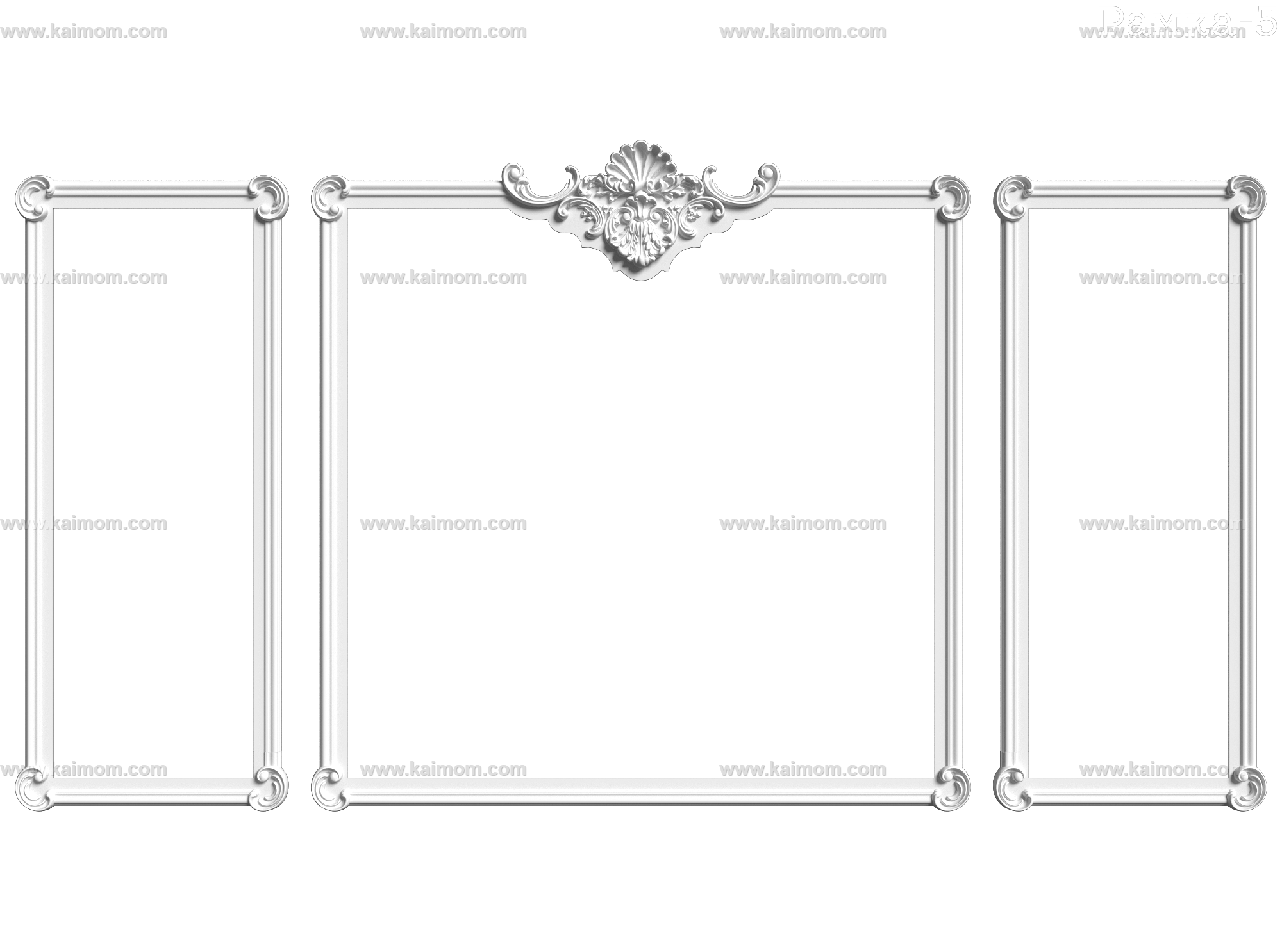 欧式墙面雕花3D模型-1