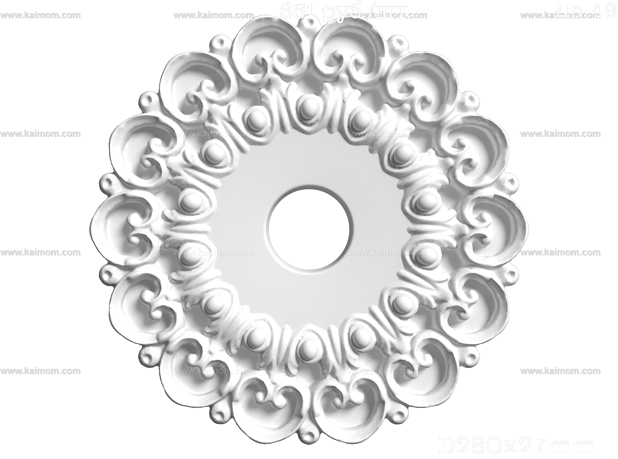 欧式古典雕花灯池3D模型-1