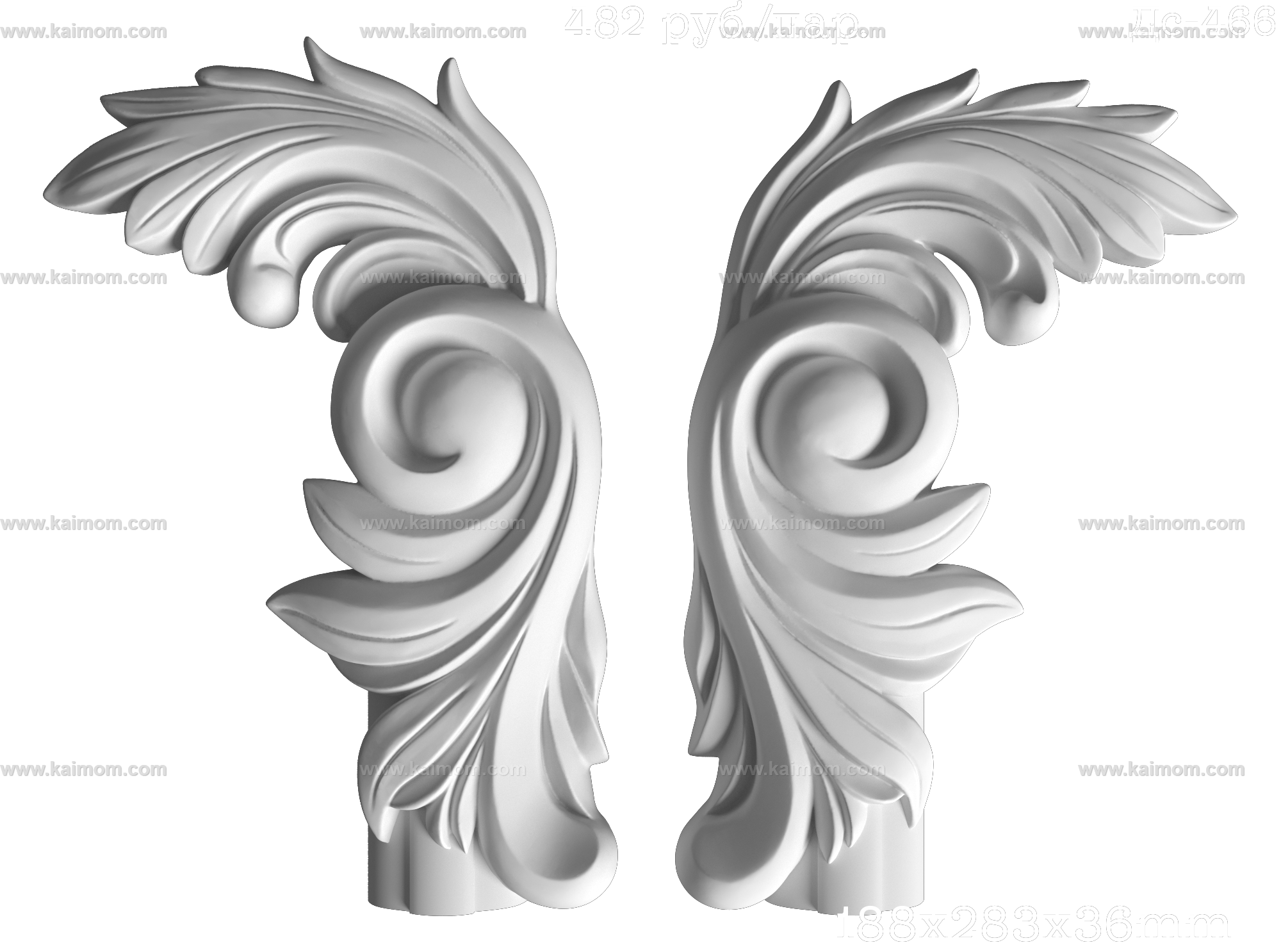 欧式墙面雕花3D模型-1