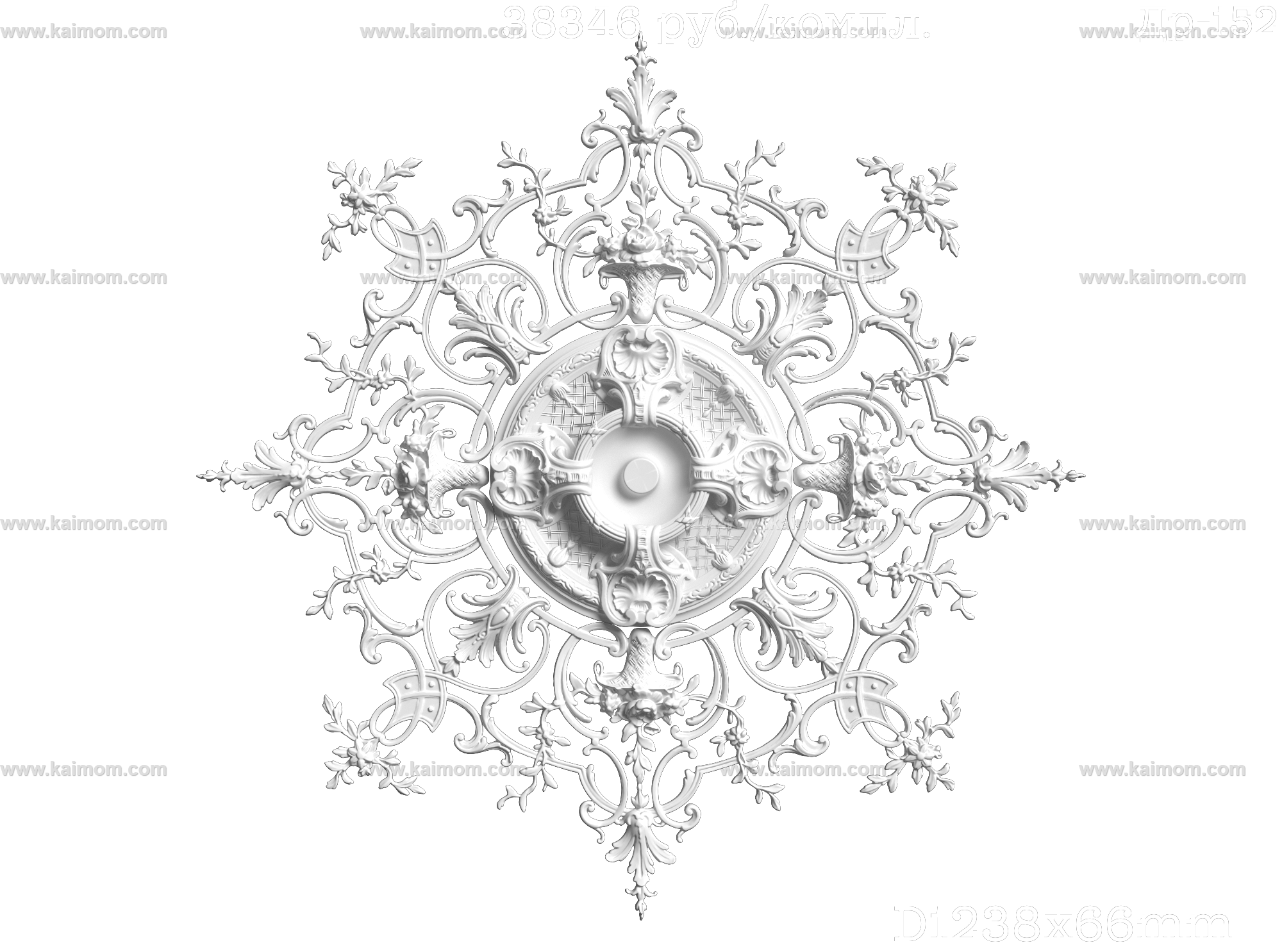 欧式古典雕花灯池3D模型-1