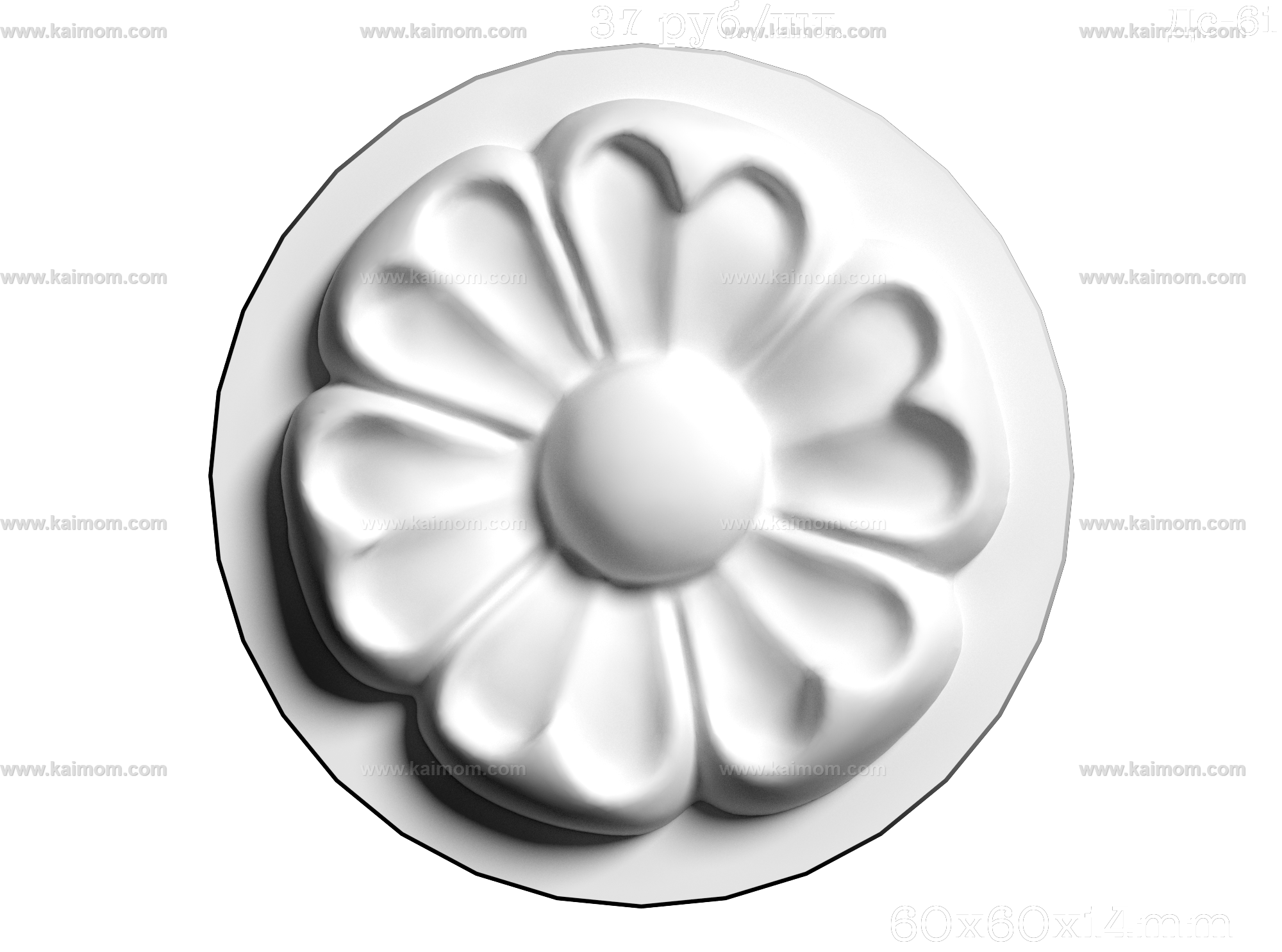欧式墙面雕花3D模型-1