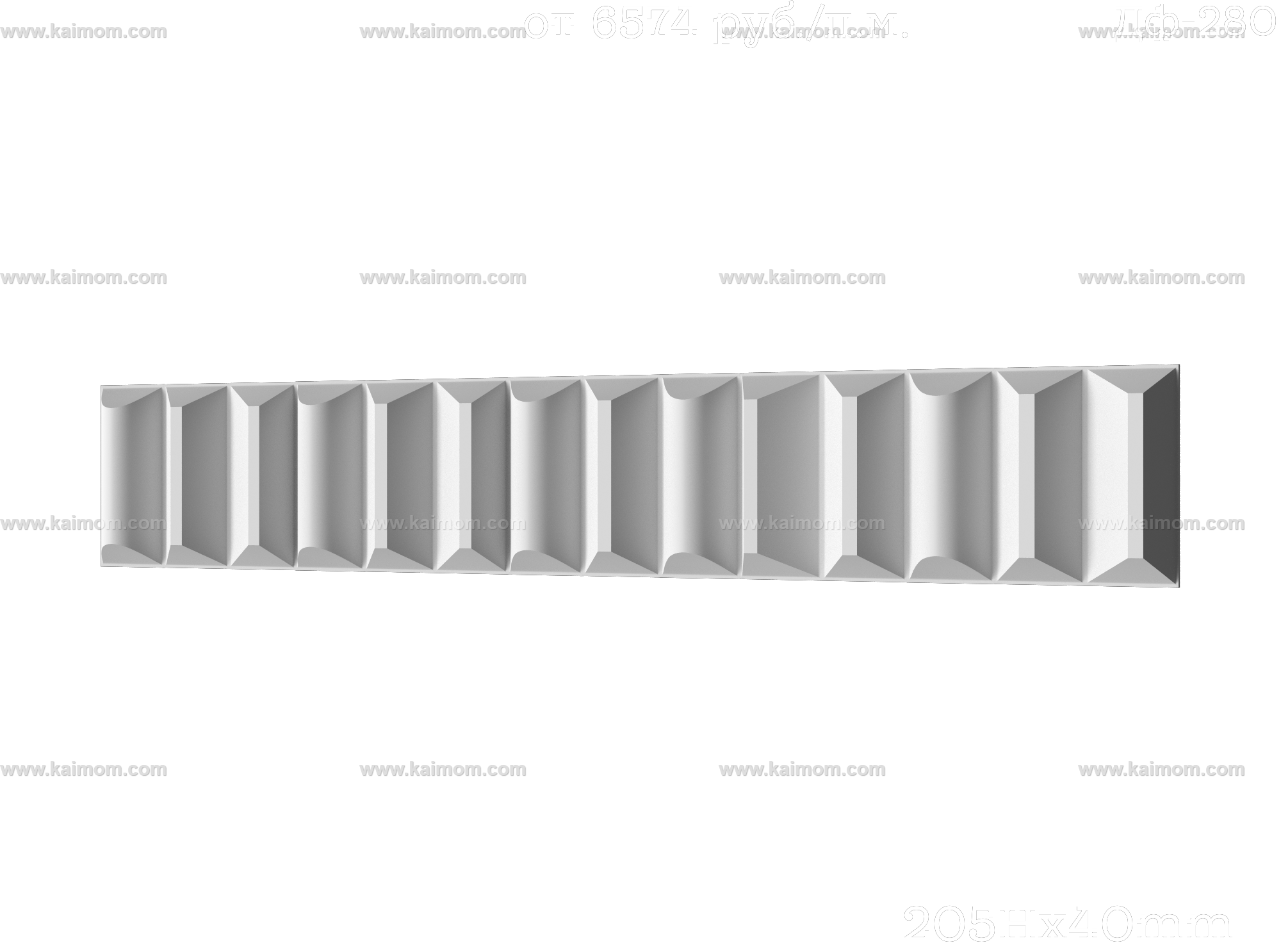 格栅板长城板3D模型-1