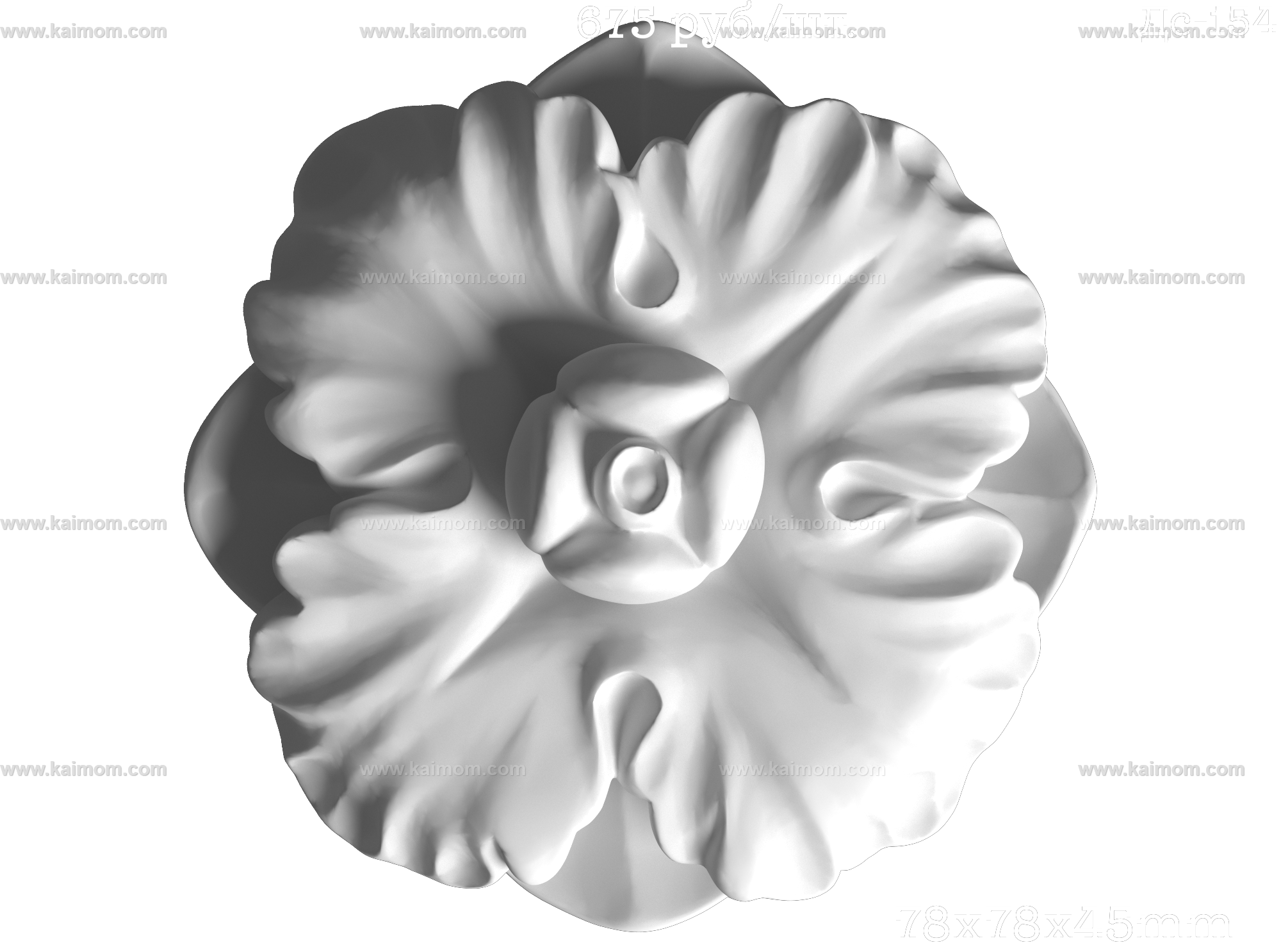 欧式墙面雕花3D模型-1