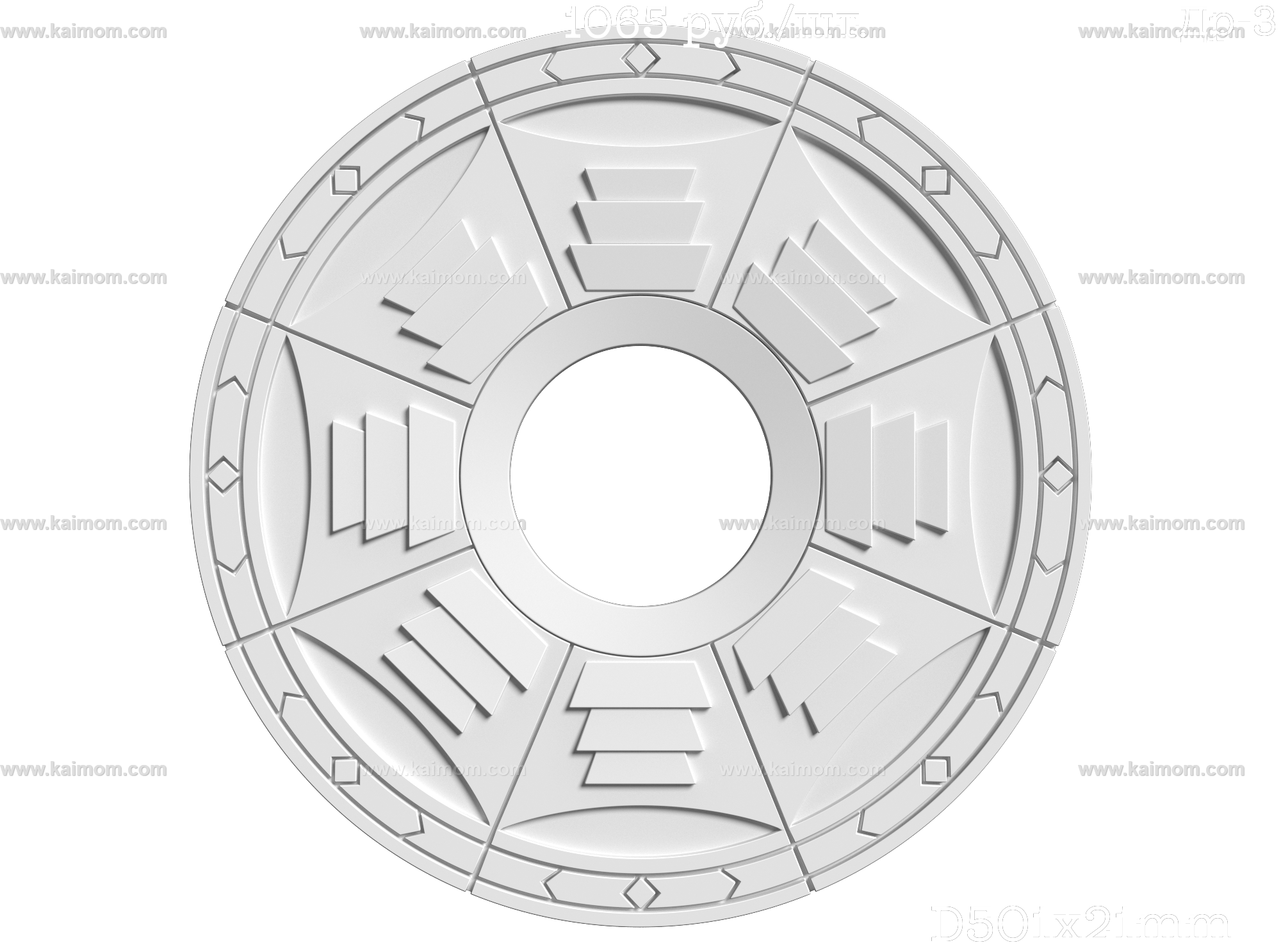 欧式古典雕花灯池3D模型-1