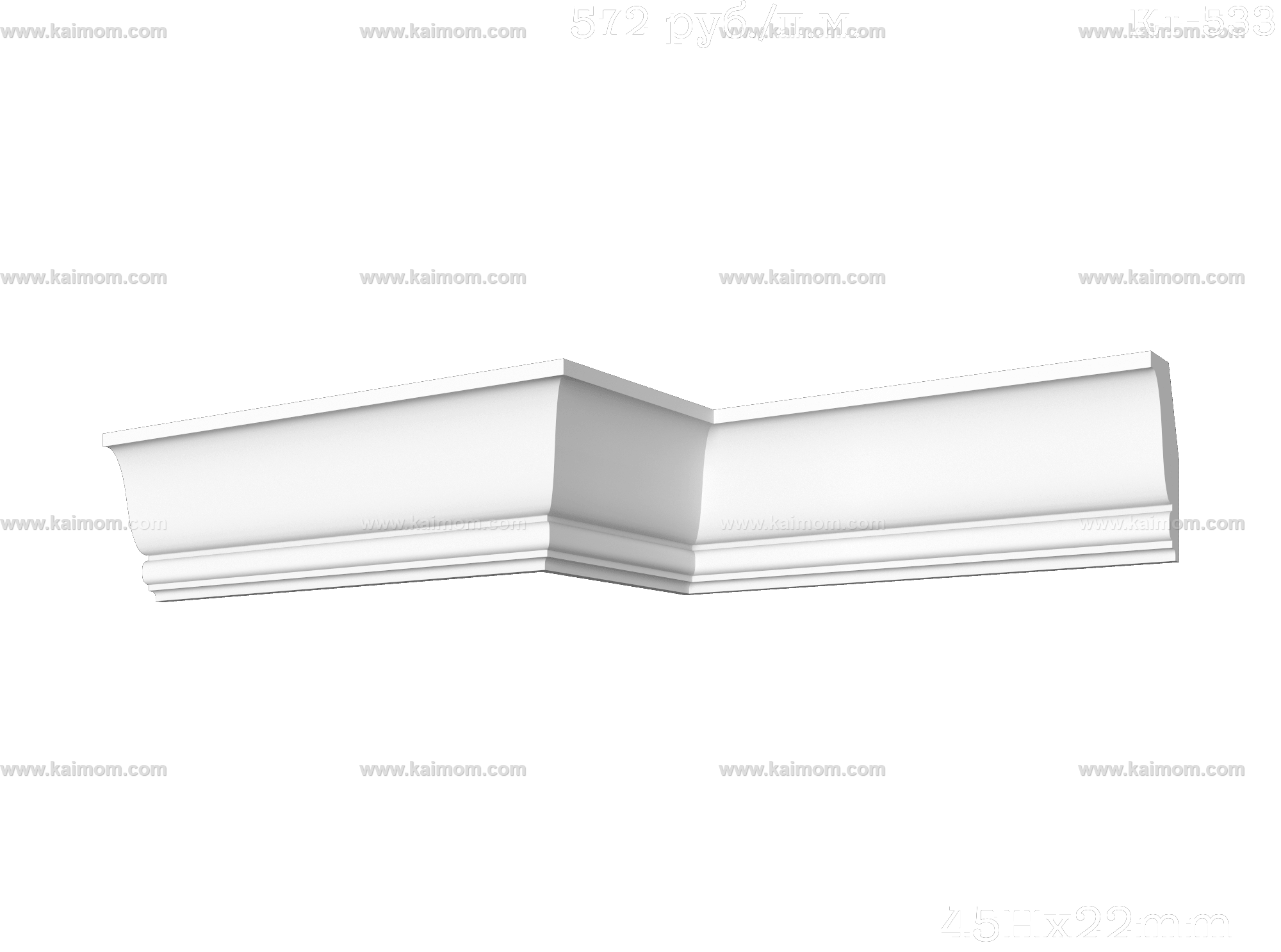 转角石膏线3D模型-1