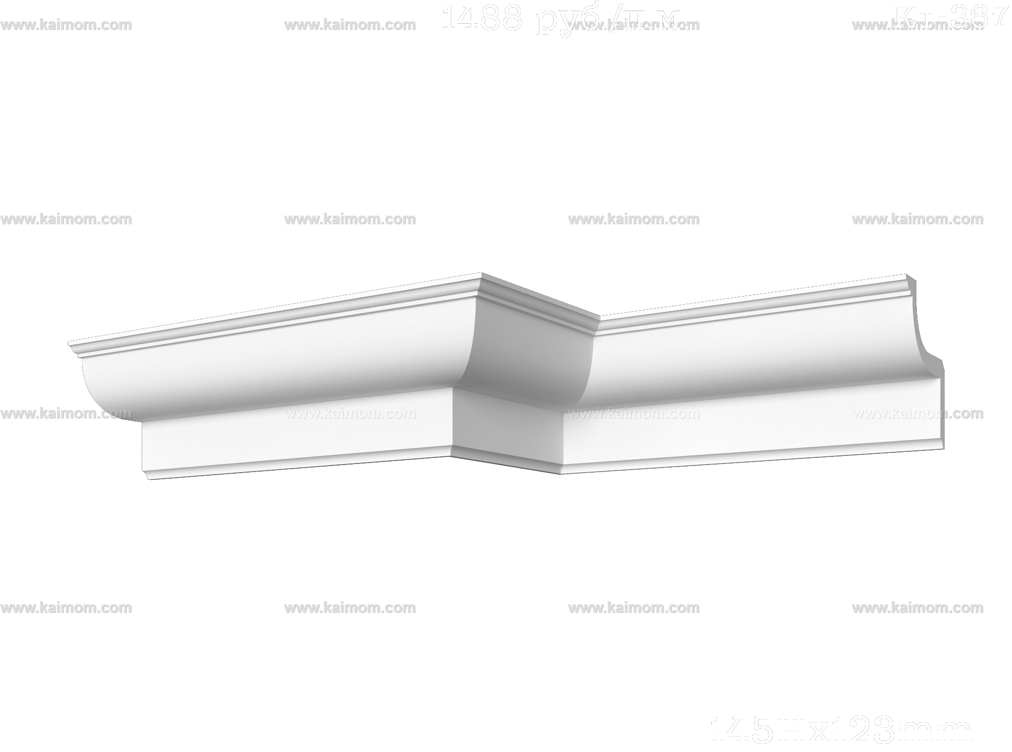 转角石膏线3D模型-1