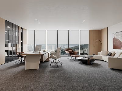 老板办公室SU模型-1