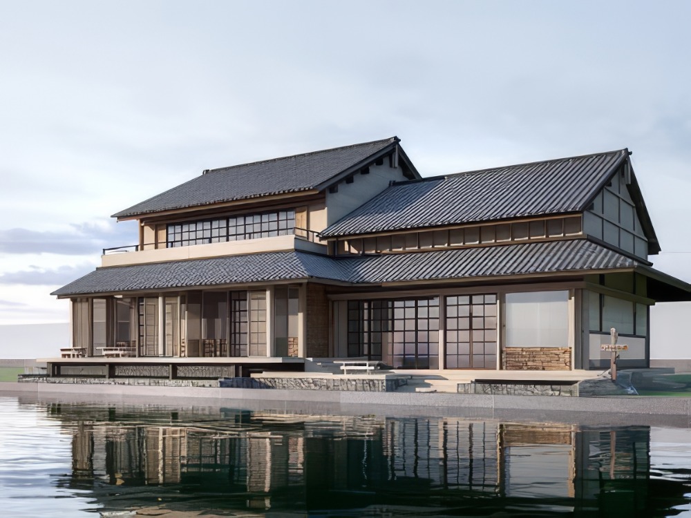 坡屋顶建筑SU模型-1