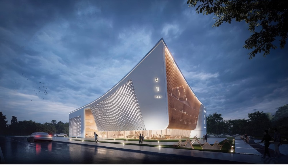 坡屋顶建筑SU模型-1