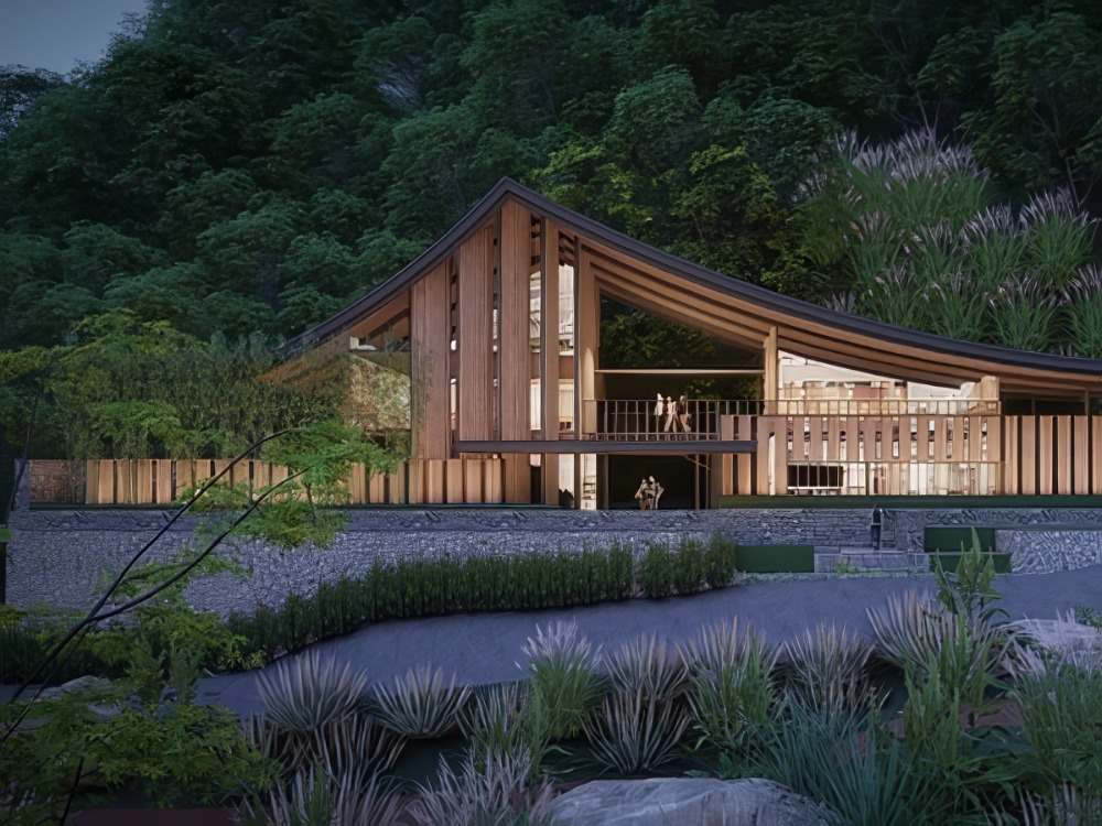 坡屋顶建筑SU模型-1