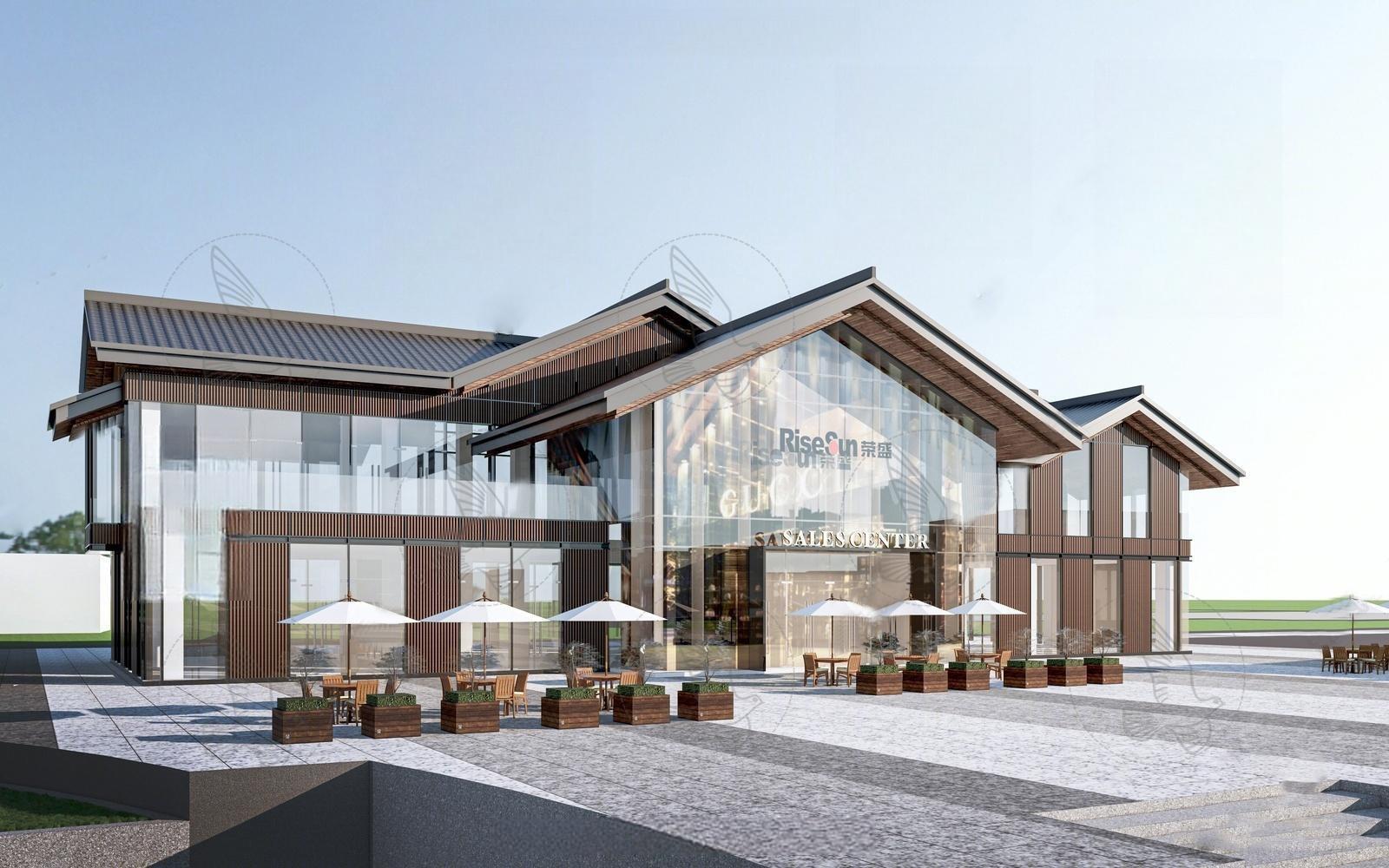 坡屋顶建筑SU模型-1