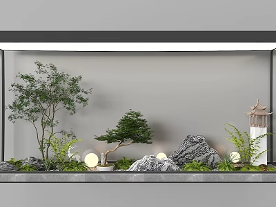 室内造景su模型-1